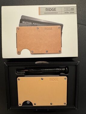 Ridge Wallet Natural Leather Tan